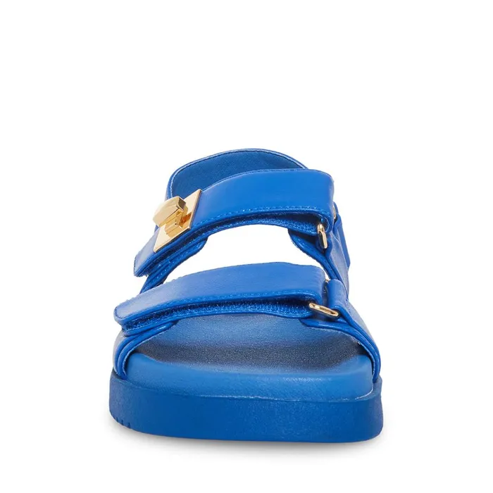 Womens Mona Blue Leather Steve Madden Sandals