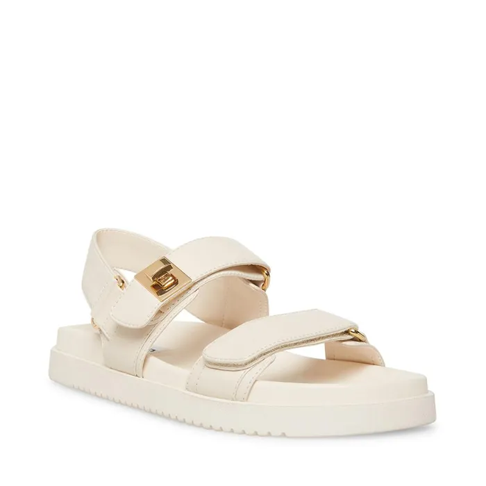 Womens Mona Bone Leather Steve Madden Sandals