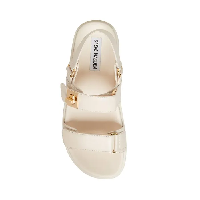 Womens Mona Bone Leather Steve Madden Sandals