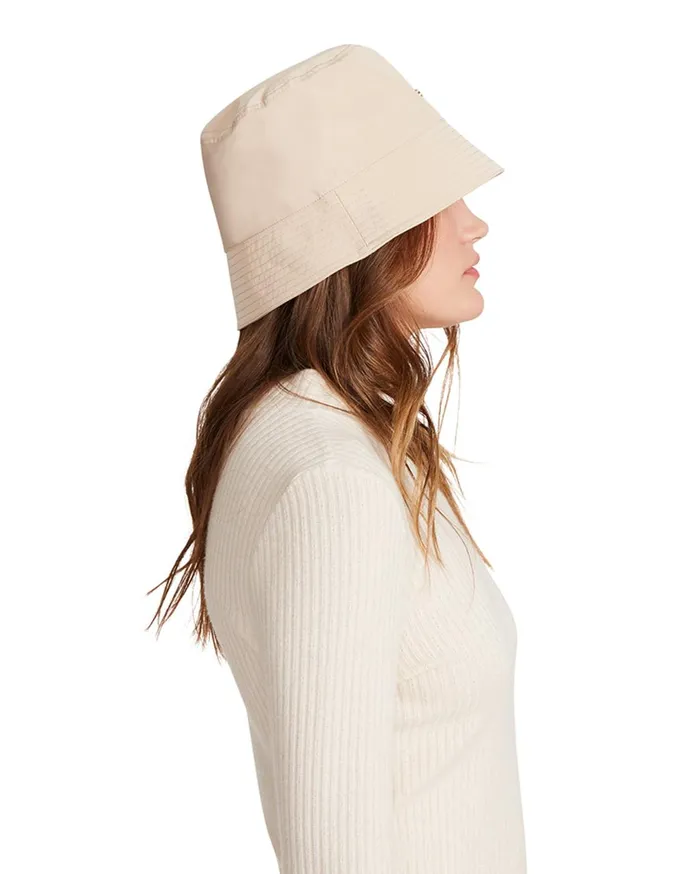 Womens Nylon Bucket Hat Khaki Fabric Steve Madden Hats Scarves and Gloves