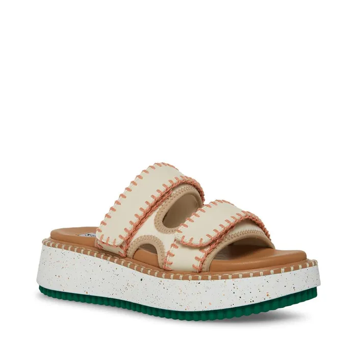 Womens Otto WhiteGreen Steve Madden Sandals