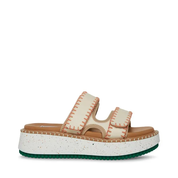 Womens Otto WhiteGreen Steve Madden Sandals