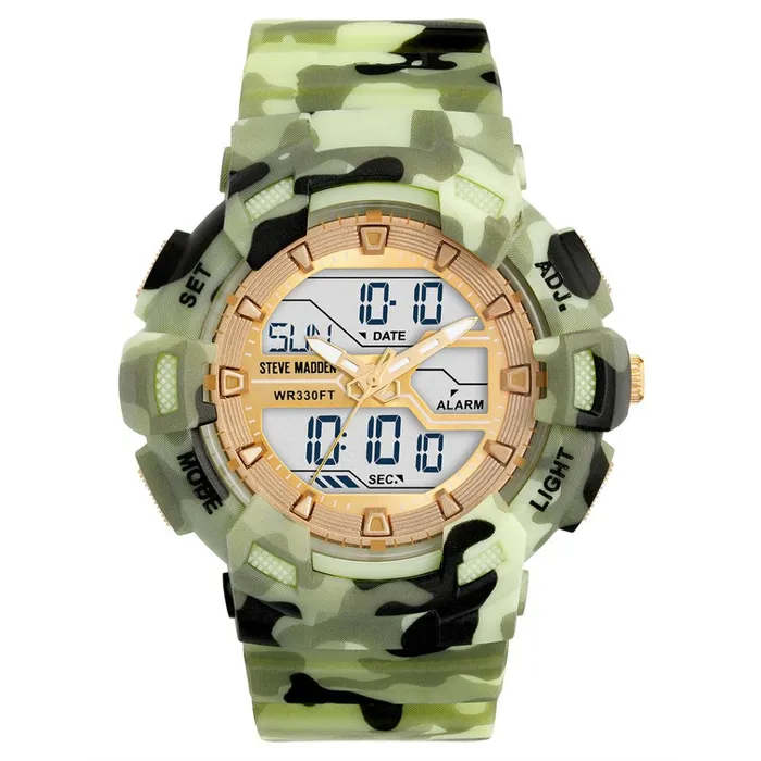 Womens Oversized Sport Watch Camouflage Steve Madden Watches