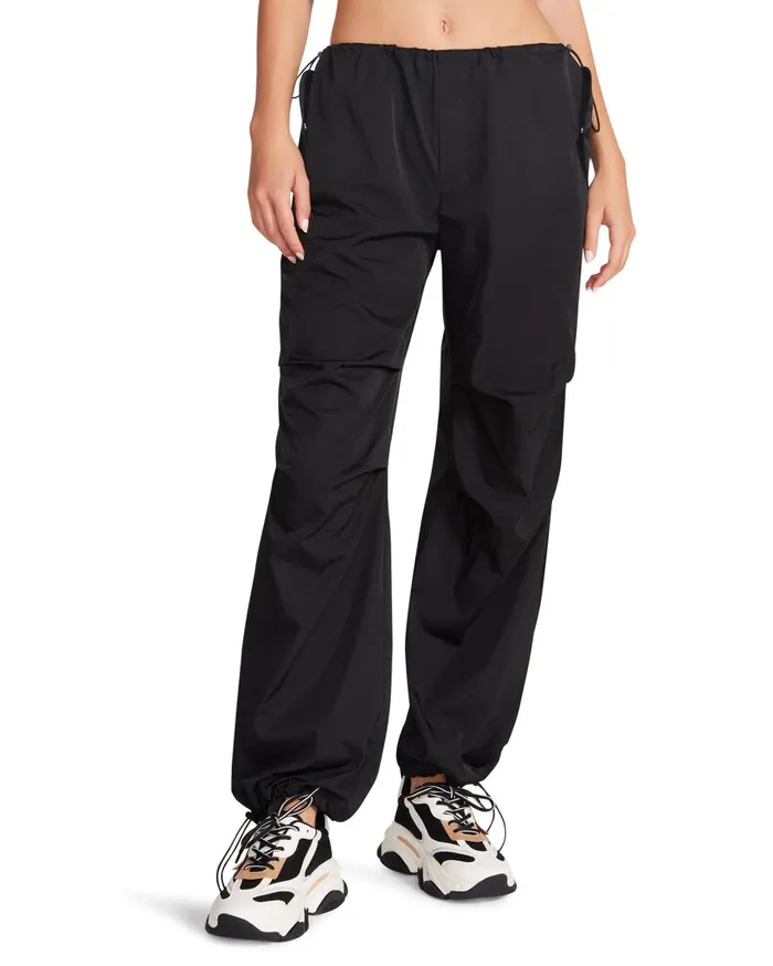 Womens Pia Parachute Pant Black Steve Madden Bottoms