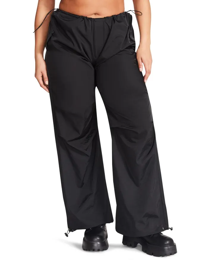 Womens Pia Parachute Pant Black Steve Madden Bottoms
