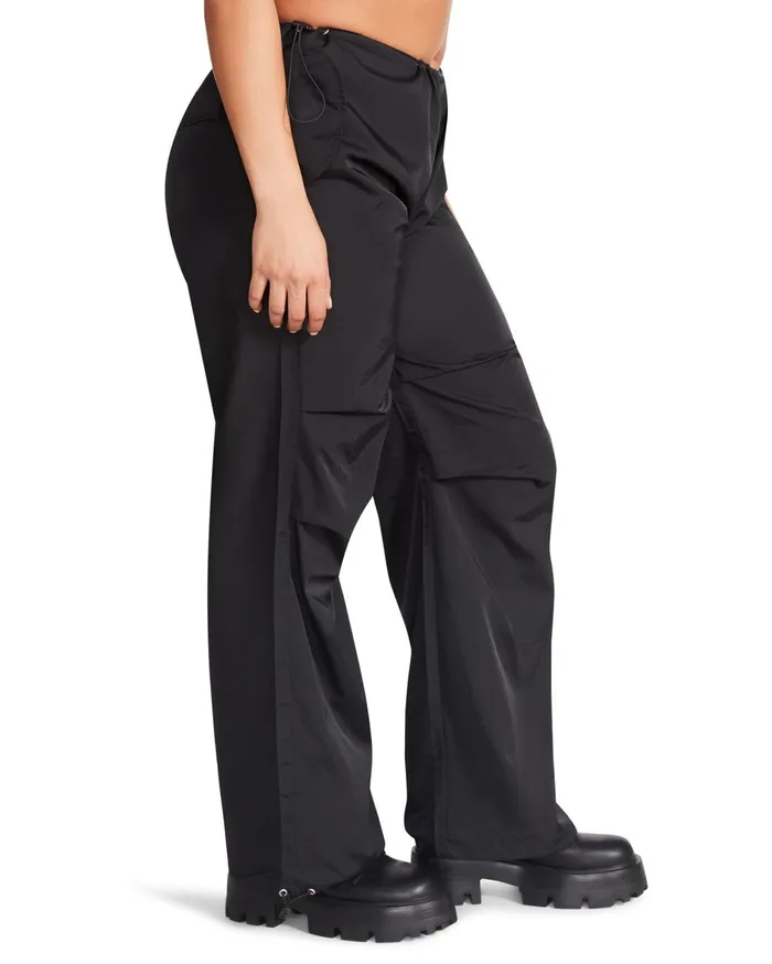 Womens Pia Parachute Pant Black Steve Madden Bottoms