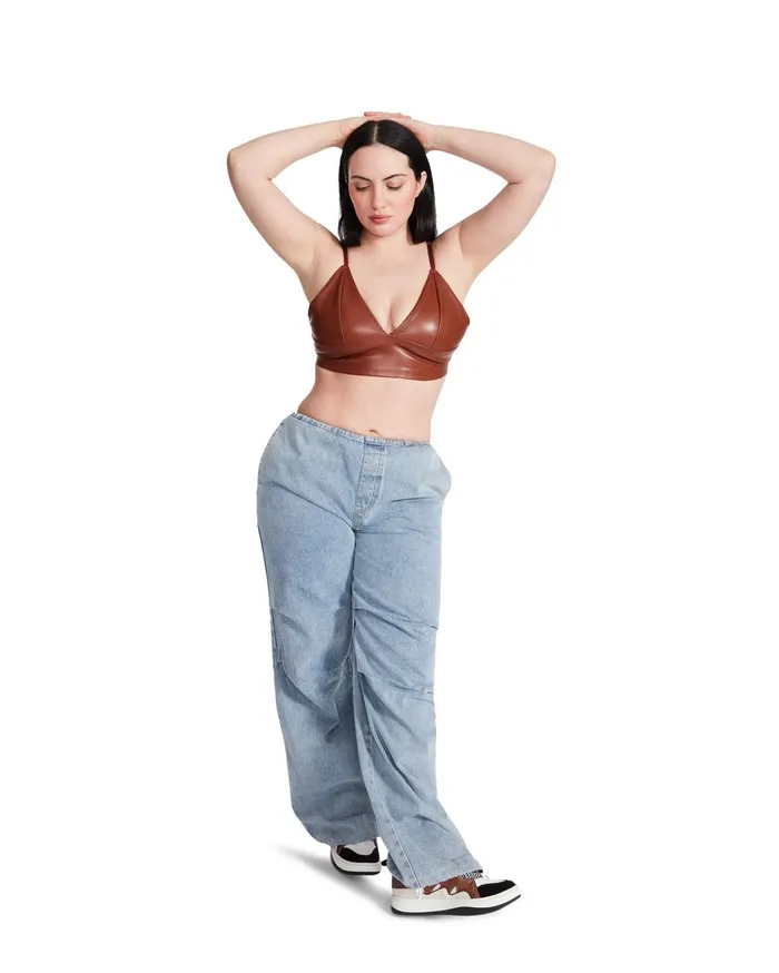 Womens Pia Parachute Pant Denim Fabric Steve Madden Bottoms