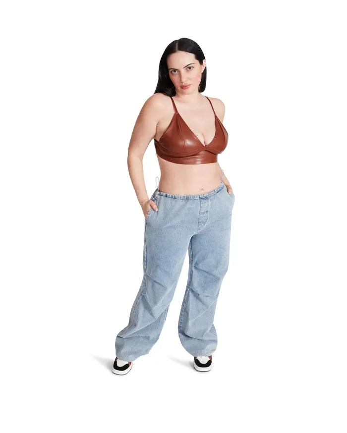 Womens Pia Parachute Pant Denim Fabric Steve Madden Bottoms