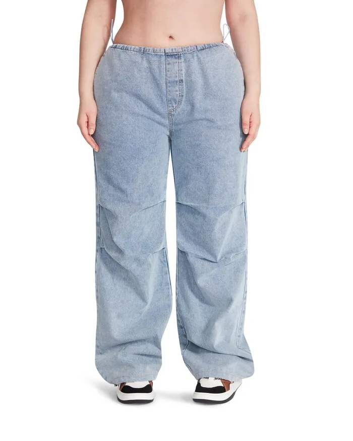 Womens Pia Parachute Pant Denim Fabric Steve Madden Bottoms