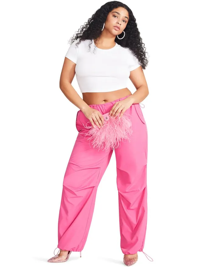 Womens Pia Parachute Pant Pink Steve Madden Bottoms