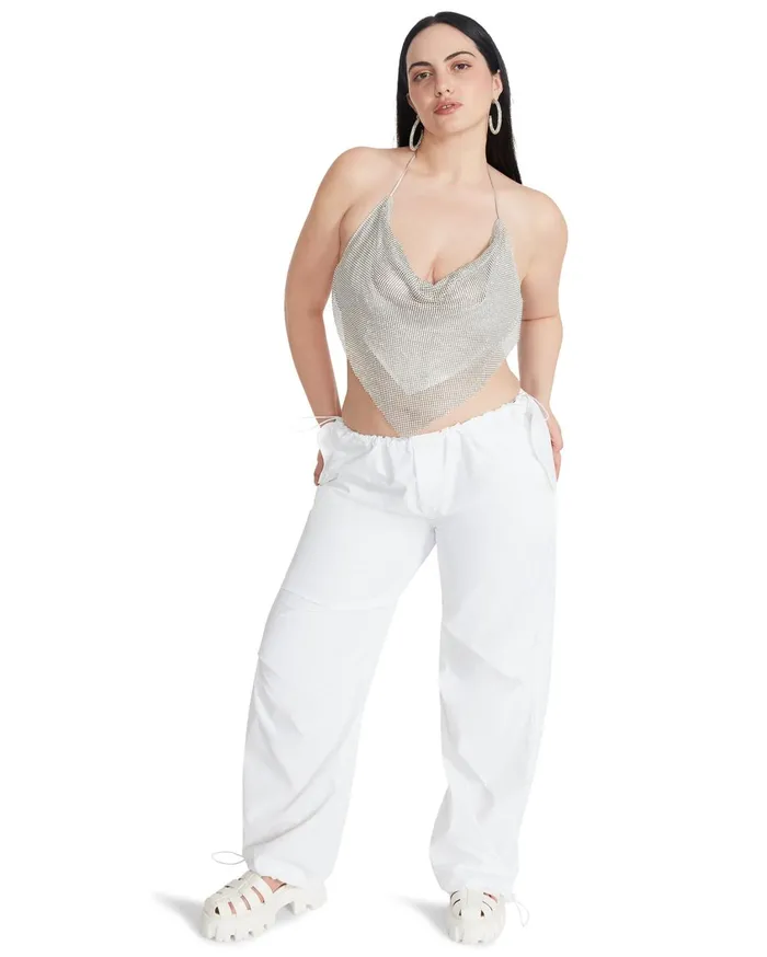 Womens Pia Parachute Pant White Steve Madden Bottoms