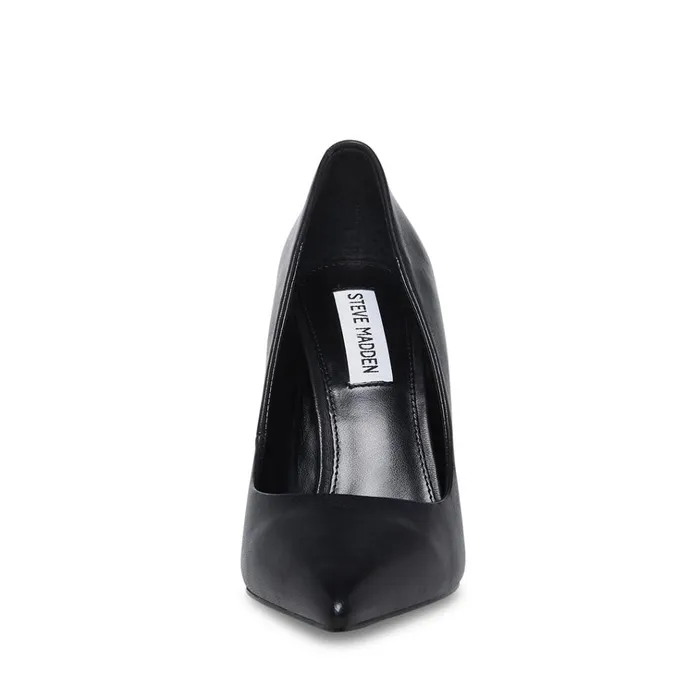 Womens Pickee Black Leather Steve Madden Heels Womens Pickee Black Leather Steve Madden Heels