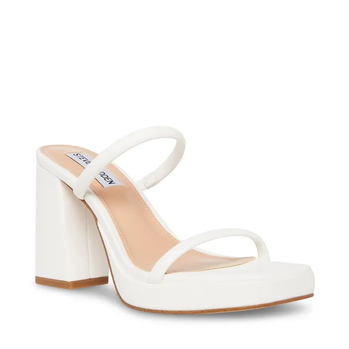 Womens Polly White Steve Madden Heels