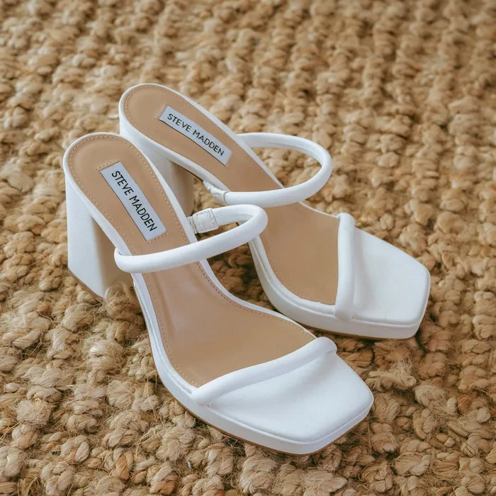 Womens Polly White Steve Madden Heels