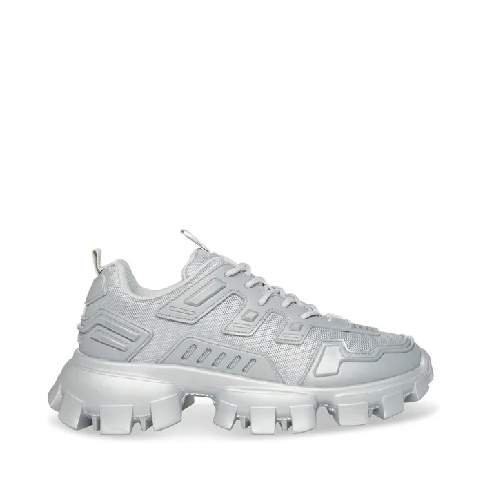 Womens Ponced Silver Steve Madden Sneakers