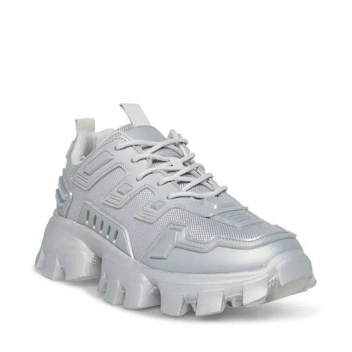 Womens Ponced Silver Steve Madden Sneakers