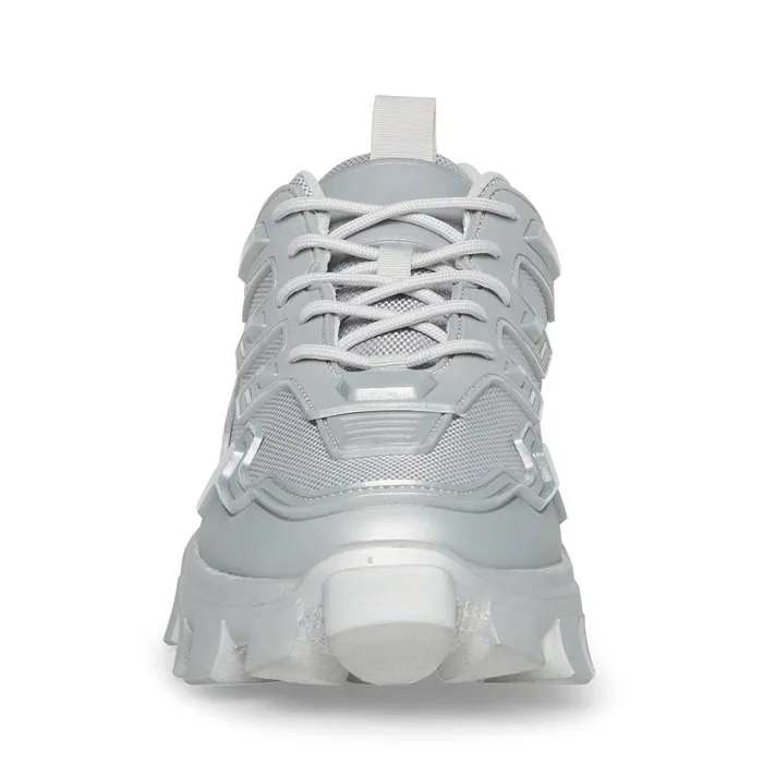 Womens Ponced Silver Steve Madden Sneakers