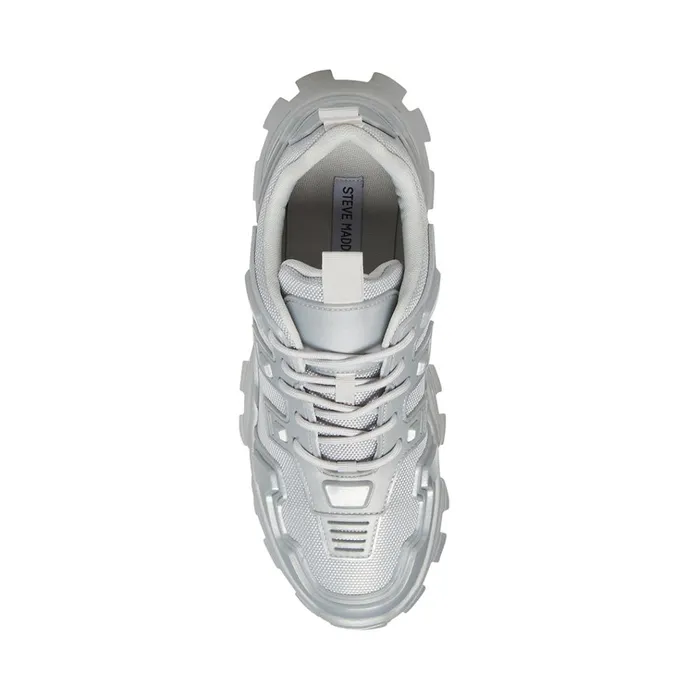 Womens Ponced Silver Steve Madden Sneakers
