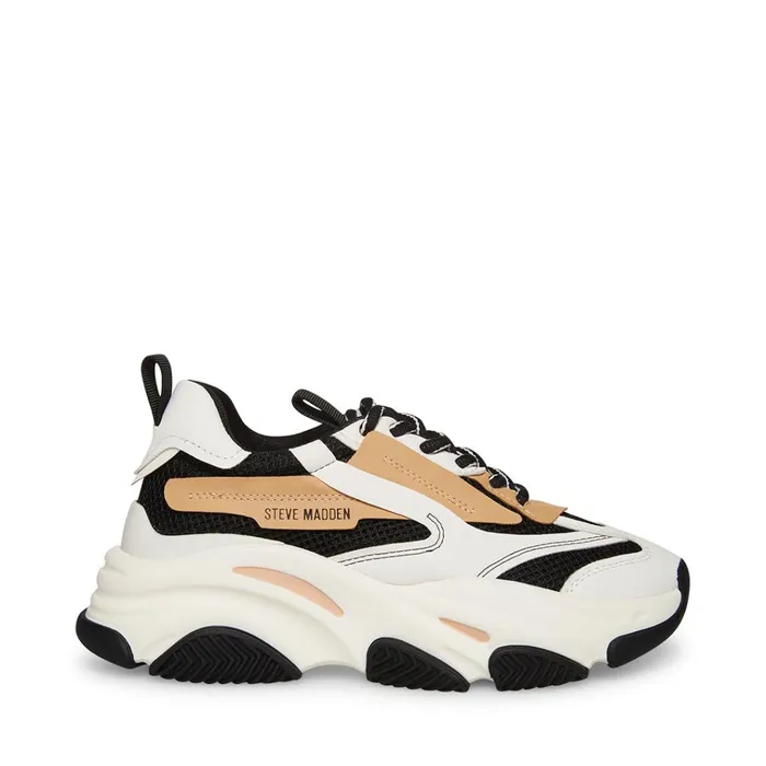 Womens Possession BlackTan Steve Madden Sneakers