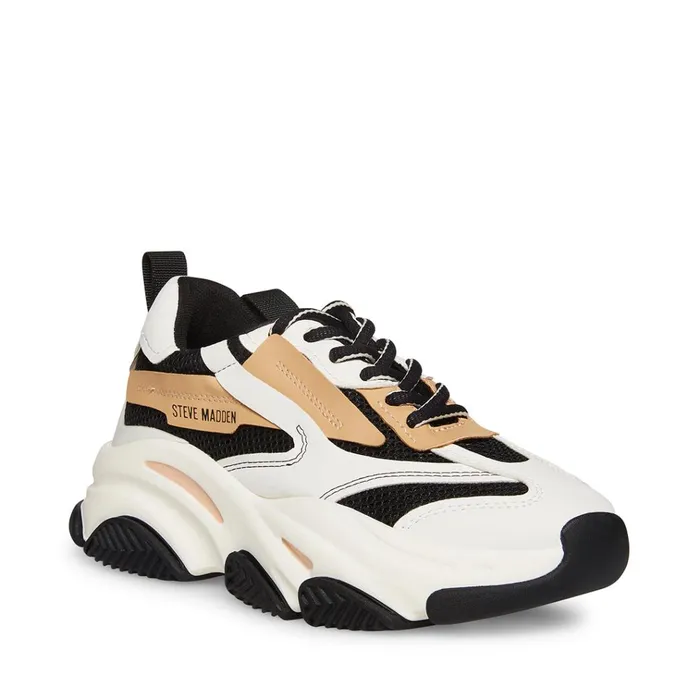 Womens Possession BlackTan Steve Madden Sneakers