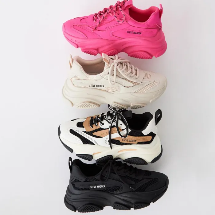 Womens Possession BlackTan Steve Madden Sneakers