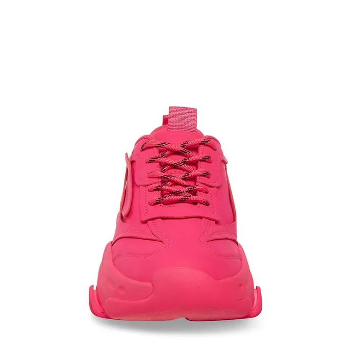 Womens Possession Pink Neon Steve Madden Sneakers