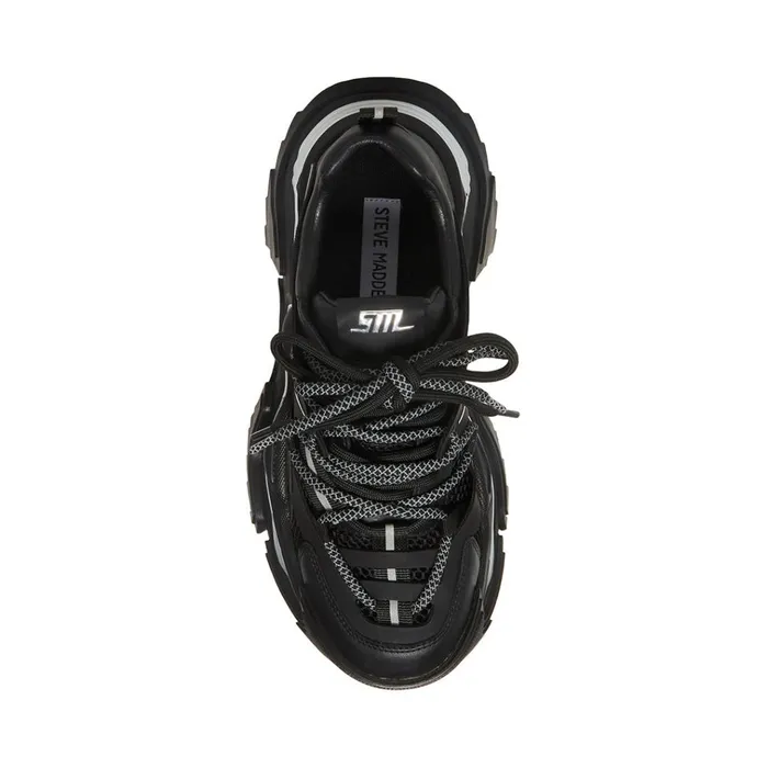 Womens Power Black Steve Madden Sneakers