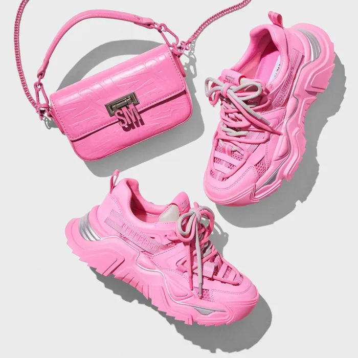 Womens Power Pink Steve Madden Sneakers