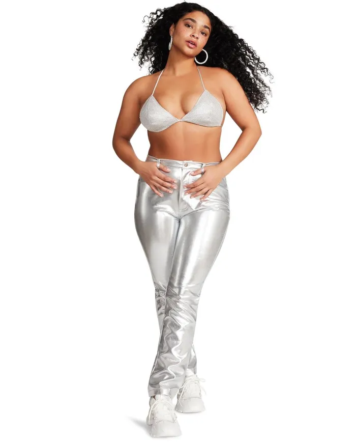 Womens Rhinestone Bikini Top Steve Madden Tops and Shirts