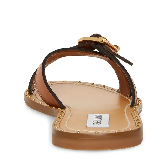 Womens Rizz Cognac Leather Steve Madden Sandals