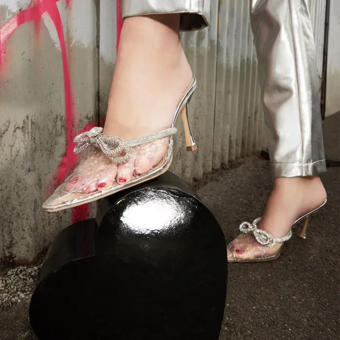 Womens Royal Clear Steve Madden Heels