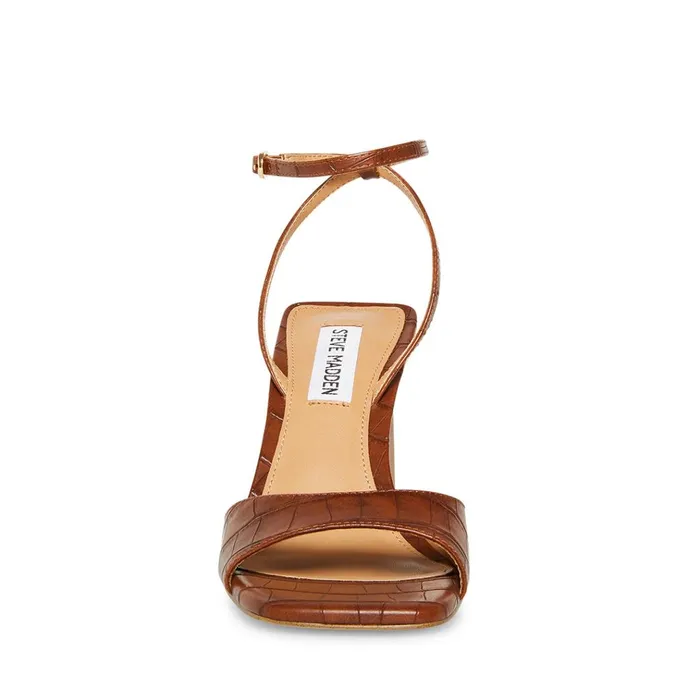 Womens Rozlyn Brown Crocodile Steve Madden Heels
