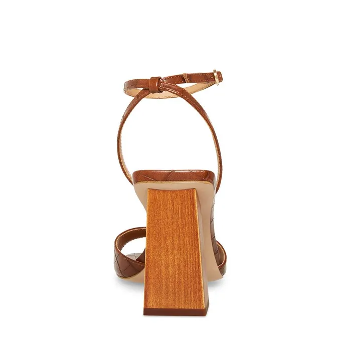 Womens Rozlyn Brown Crocodile Steve Madden Heels