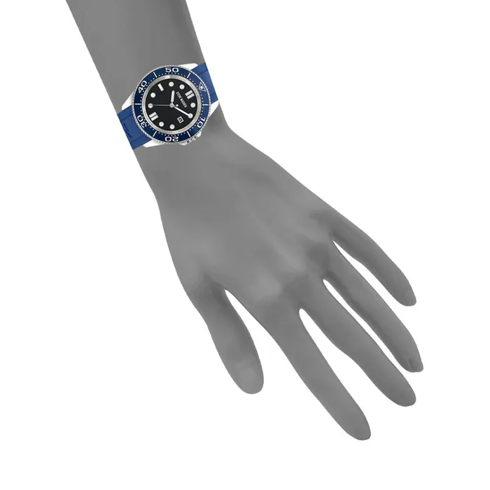 Womens Rubberized Enamel Case Watch Blue Steve Madden Watches