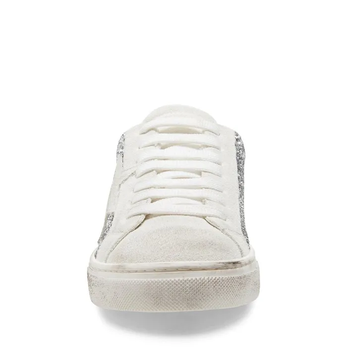 Womens Rubie Silver Glitter Steve Madden Sneakers