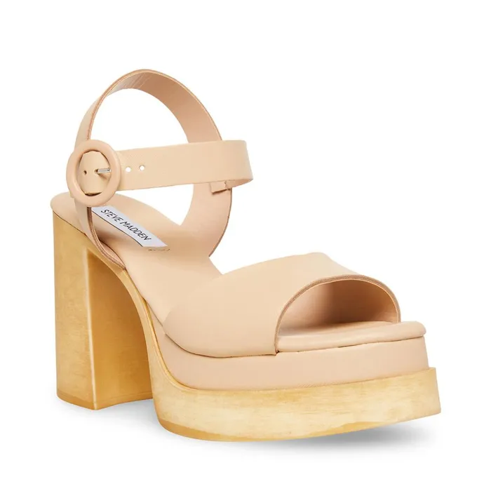 Womens Ruth Natural Leather Steve Madden Sandals