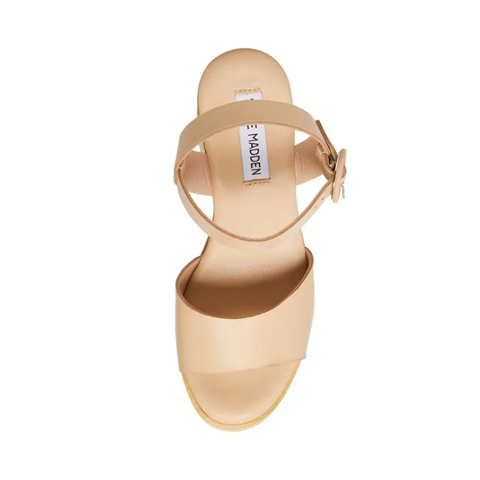 Womens Ruth Natural Leather Steve Madden Sandals