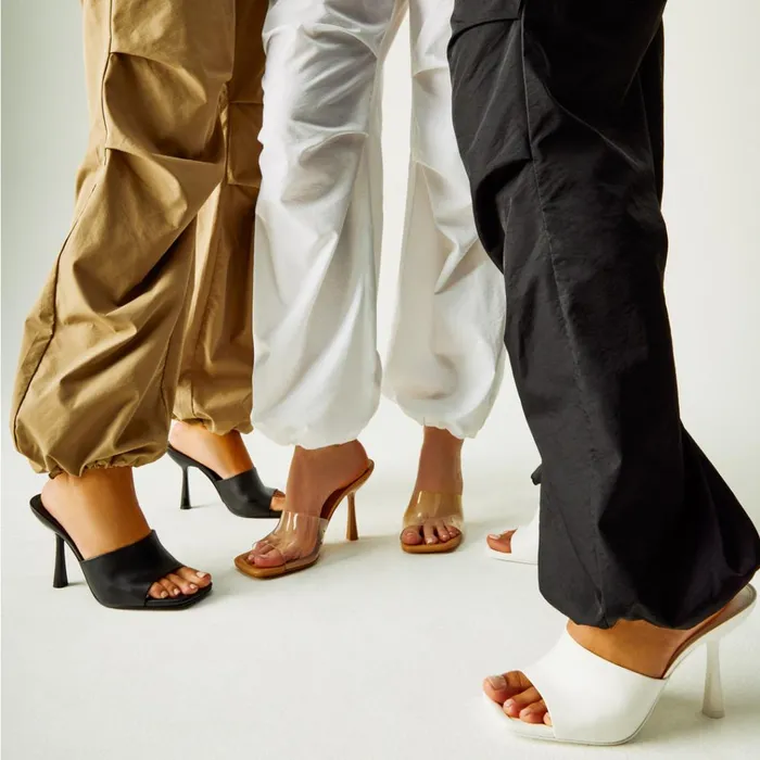 Womens Selene White Leather Steve Madden Heels