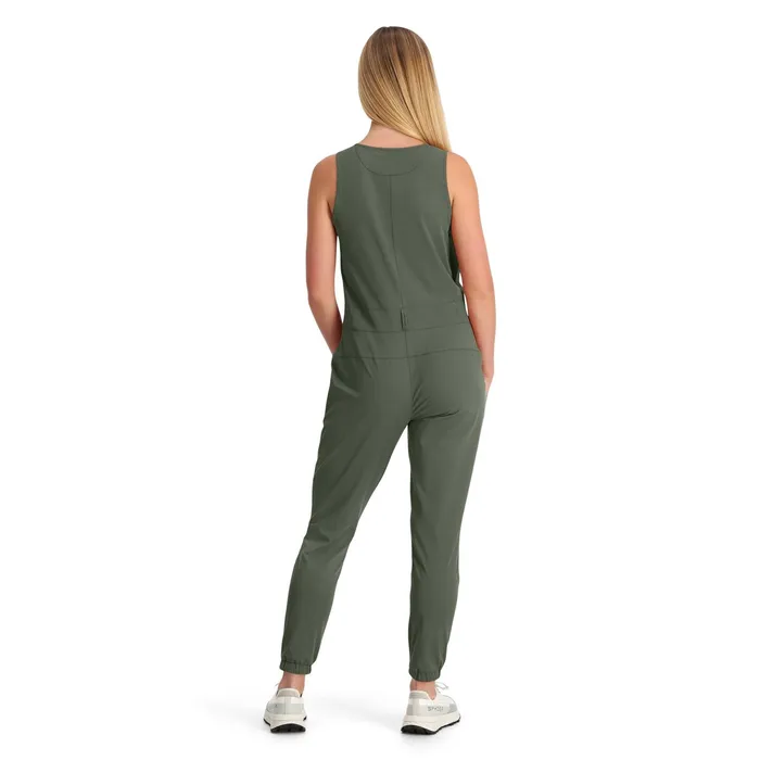 Womens Shift Jumpsuit 8211 Thyme Green Spyder Shorts