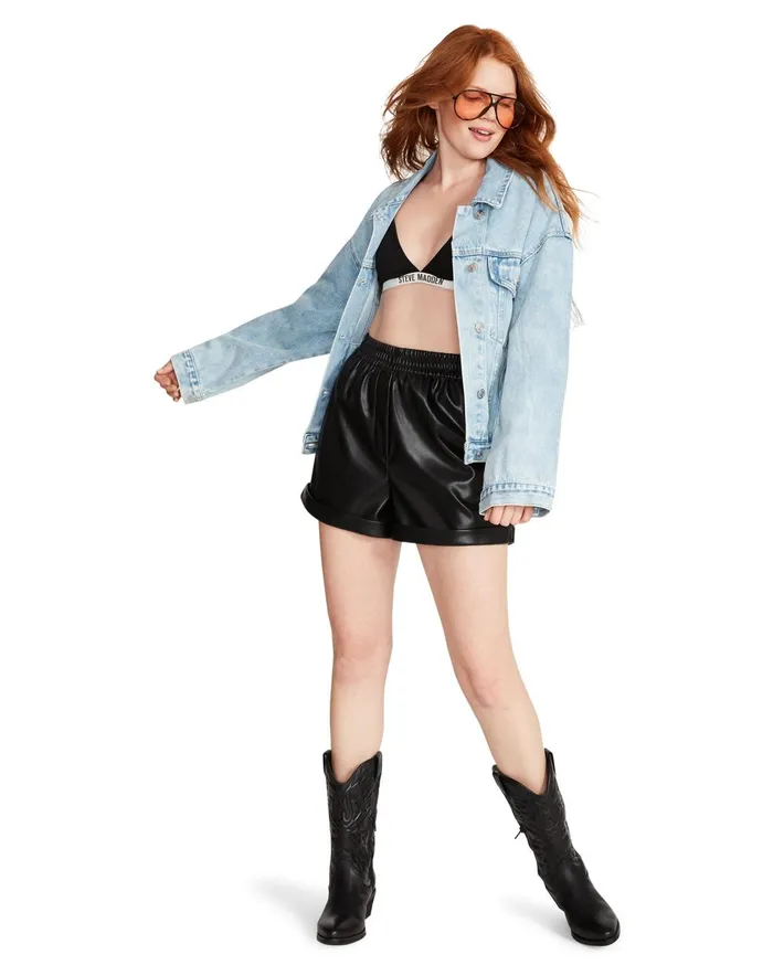 Womens Sienna Denim Jacket Rhinestones Steve Madden Jackets and Coats