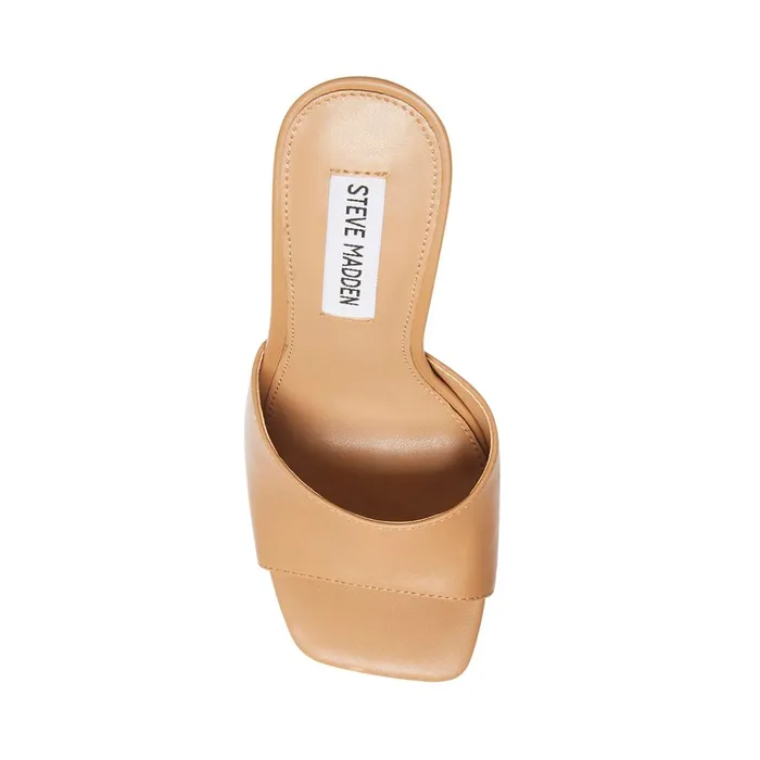 Womens Signal Tan Leather Steve Madden Heels