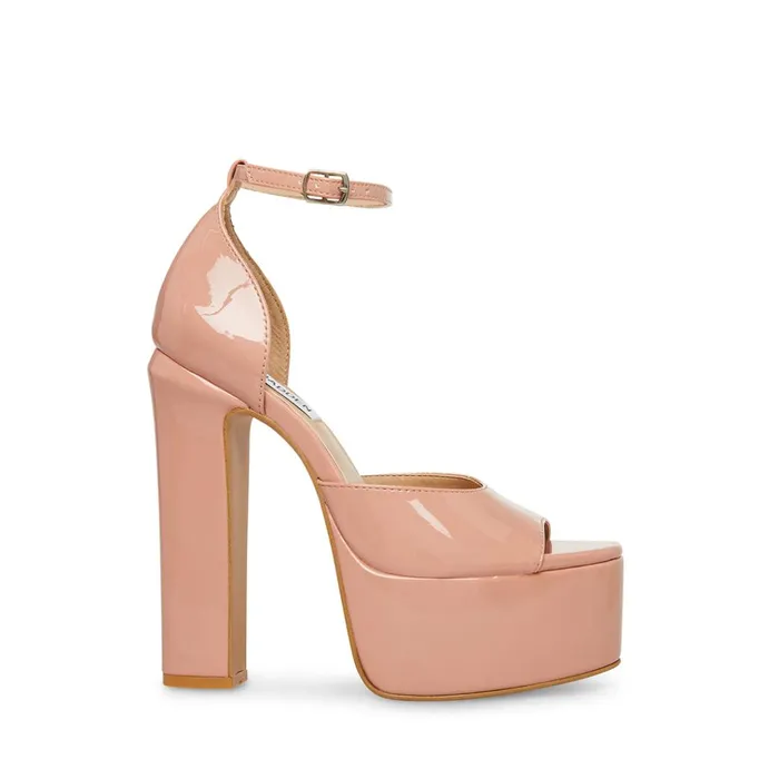 Womens Skye Blush Patent Steve Madden Heels