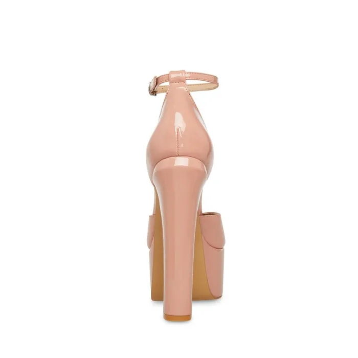 Womens Skye Blush Patent Steve Madden Heels