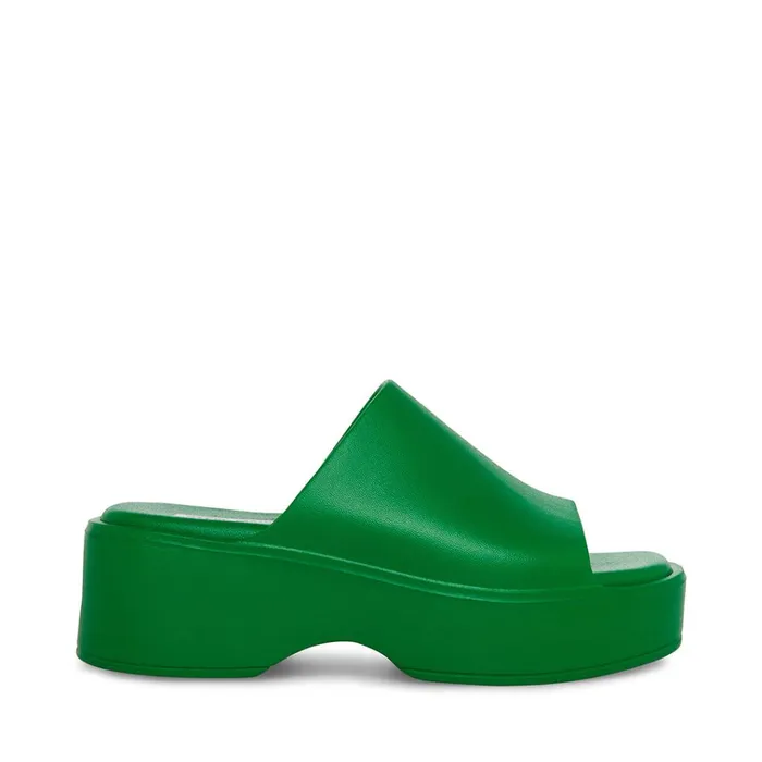 Womens SlinkyJ Green Steve Madden Sandals