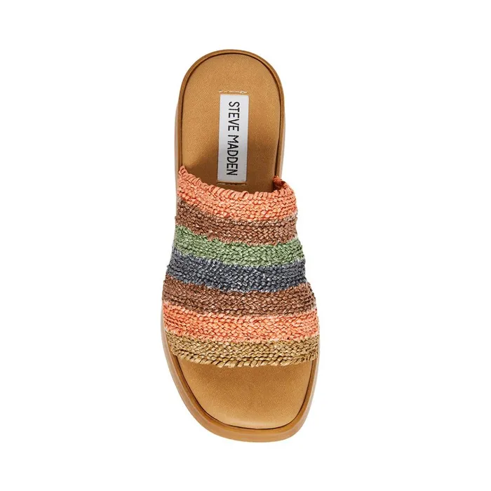 Womens Slinky30 Natural Multi Steve Madden Sandals