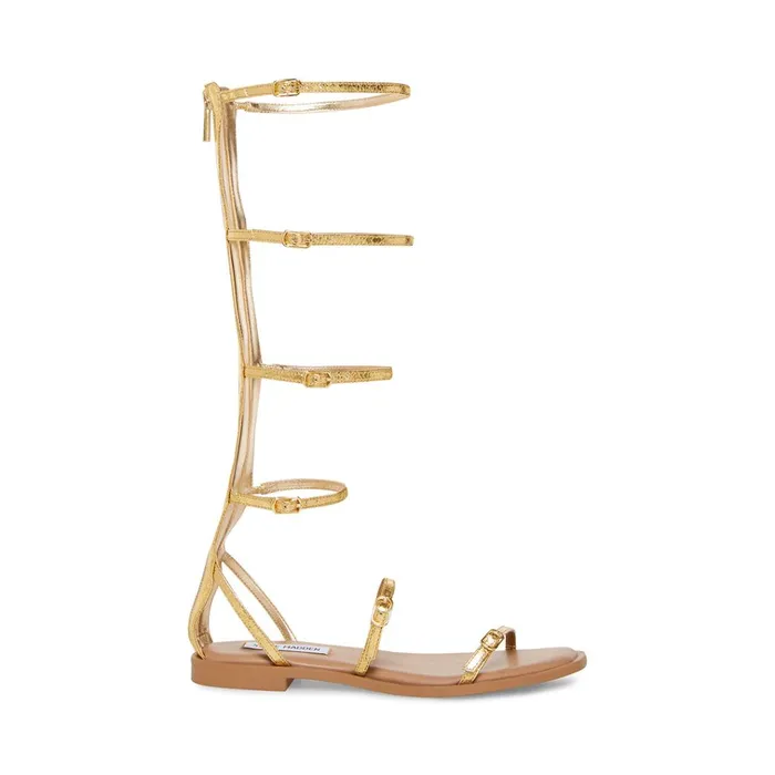 Womens Spartan Gold Steve Madden Sandals