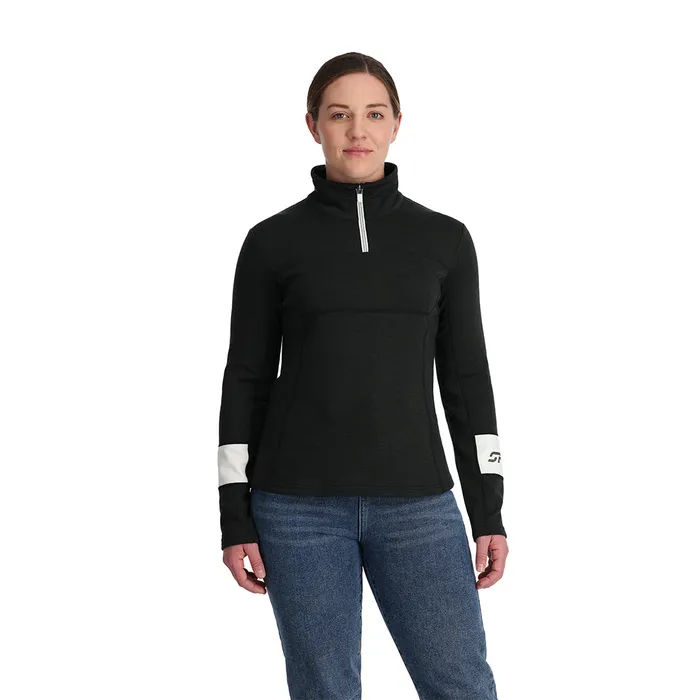 Womens Speed Half Zip 8211 Black Spyder Fleece