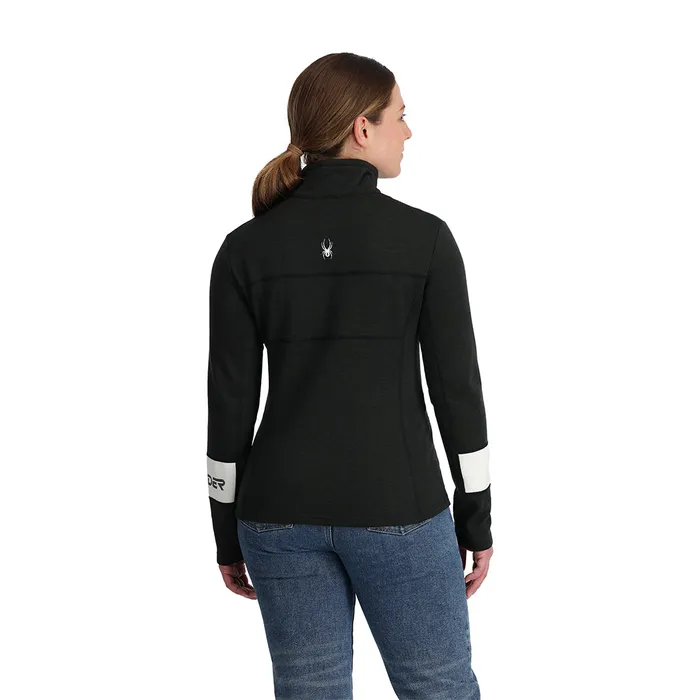 Womens Speed Half Zip 8211 Black Spyder Fleece