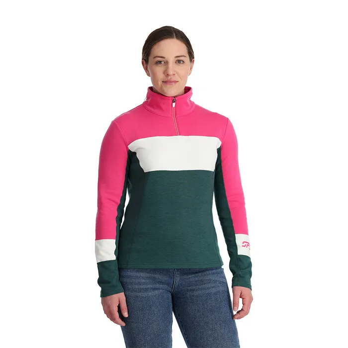 Womens Speed Half Zip 8211 Cypress Green Spyder Fleece