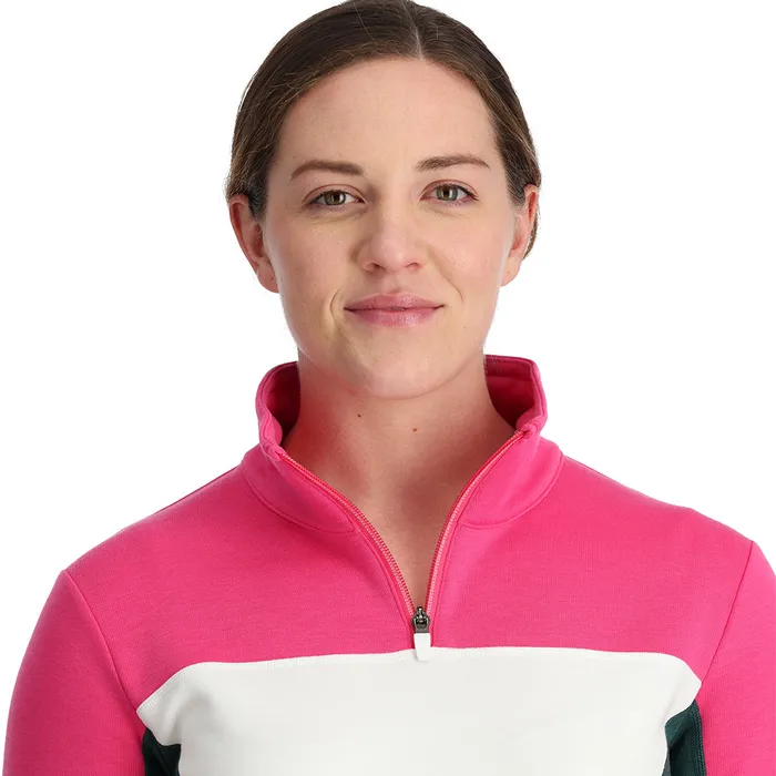 Womens Speed Half Zip 8211 Cypress Green Spyder Fleece